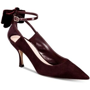 Kate Spade New York 250380 Womens Pointed-Toe Pump Deep Russet Size 8 Bow